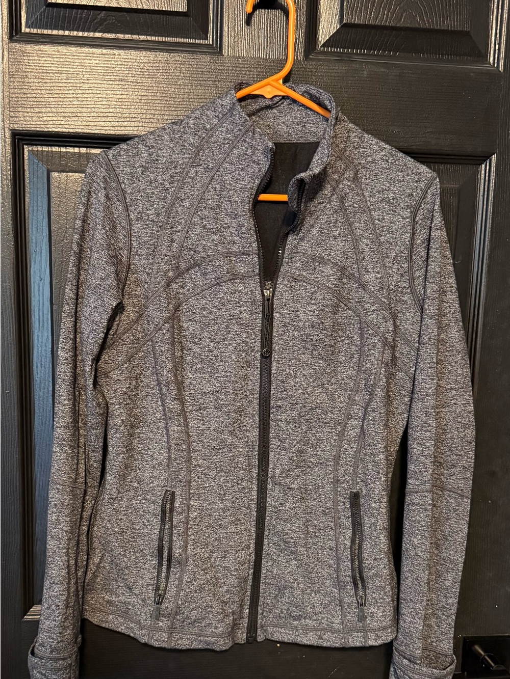 Women's Heather Gray Zip-Front Athletic Jacket- Lululemon